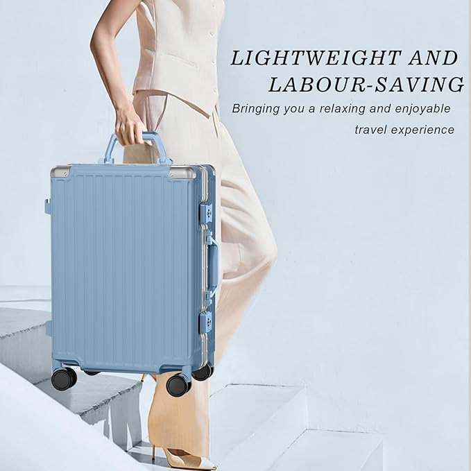AnyZip Luggage PC+ABS Aluminum Frame Zipperless Checked Luggage Hard Shell - Image 3