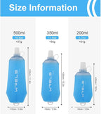 200ml/350ml/500ml Collapsible Soft Flask, BPA Free Folding Soft Water Bottle - Image 2