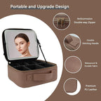 Makeup Bag with Led Mirror, Travel Makeup Organizer with 3 Color Setting - Image 4