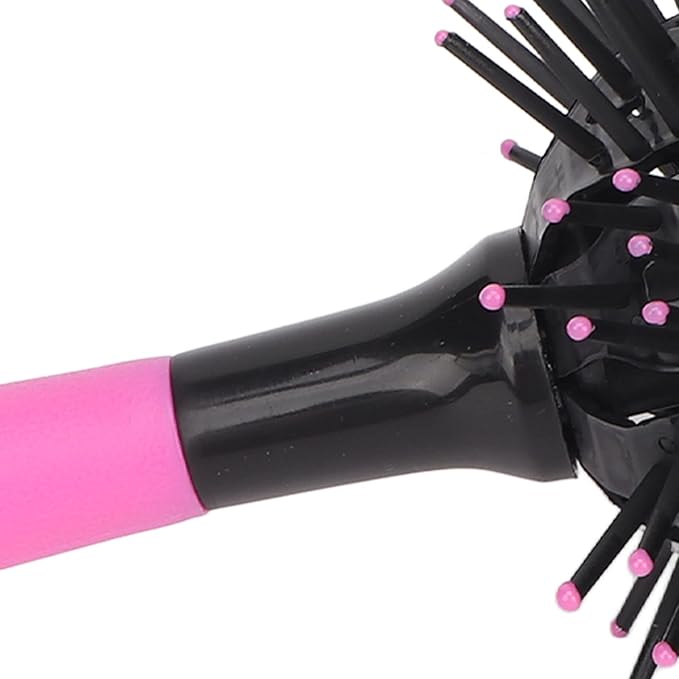 Hair Brush, 360 Degree Round Ball Hair Comb High Temperature 3D Curly Hair Comb for Wet and Dry Hair