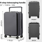 mixi Checked Luggage Wide Handle Luxury Design Rolling Travel Suitcase PC - Image 6