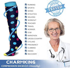 CHARMKING Compression Socks for Women & Men Circulation 15-20 mmHg is Best - Image 5
