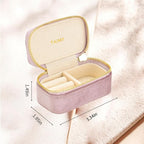 Small Travel Jewelry Case, Mini Tiny Plush Velvet Jewelry Box - Image 3
