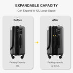 LEVEL8 Grace Carry on Luggage, 20 Inch Expandable Hard Shell Suitcases - Image 4
