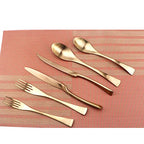 24 Piece Flatware Set (4 / Rose Gold)