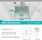 15 x 15 Inch Undermount Kitchen Sink, T-304 Stainless Steel Handmade Single - Image 3
