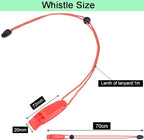4 Pack Emergency Whistles with Adjustable Reflective Lanyard, Shrill Loud - Image 2