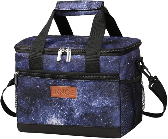 iknoe Large Foldable Cooler Bag, 8.5L Insulated Lunch Bag, Leakproof Lunch by Iknoe