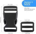 YGDZ 1 Inch Plastic Buckles, 80 Side Release Strap Buckles and Slides Parachute - Image 2