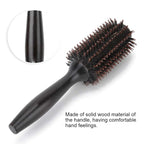Boar Round Styling Hair Brush Wood Roller Round Comb Heat Anti Static Hairdressing Comb Blow Dryer & Curling Roll Hairbrush