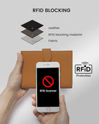 RFID Passport Holder Travel Wallet Compact - Image 4