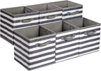 Amazon Basics Cube Organizer Storage Bins Handles, Collapsible Fabric by AmazonBasics