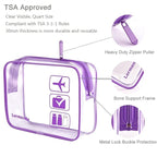 Lermende 2pcs Clear Toiletry Bag TSA Approved Travel Bag, Carry On - Image 3