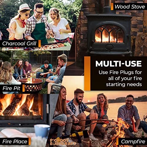 Non Toxic Waterproof Fire Starters with 5+ Minute Burn for Emergencies