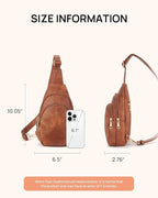 Telena Small Sling Bag for Women Leather Crossbody Fanny Packs Chest Bag for - Image 7