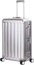 TRAVELKING All Aluminum Luggage Zipperless Hard Shell Suitcase by TRAVELKING