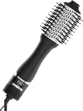 Hair Dryer Brush with Display Screen, Blow Dryer Brush for Women Fast Drying & Styling | Oval Ceramic Barrel, Negative Ion Technology, 3 Heat & 3 Speed Settings, Cold Shot, ALCI Plug (Black & Silver)