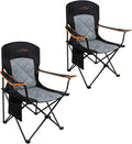 FAIR WIND 2 Pack Oversized Fully Padded Camping Chair Heavy Duty Quad Fold Arm by FAIRWINDOutdoorEquipment
