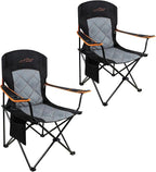 FAIR WIND 2 Pack Oversized Fully Padded Camping Chair Heavy Duty Quad Fold Arm by FAIRWINDOutdoorEquipment