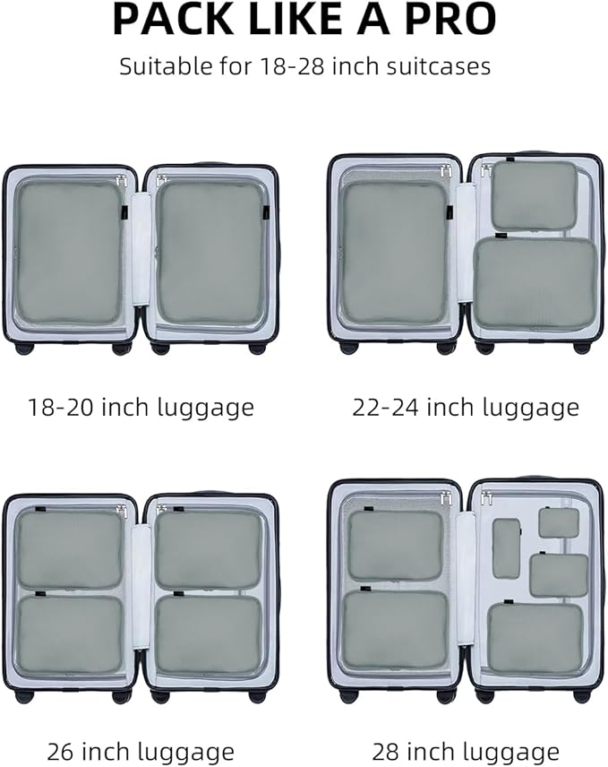 6 Set Compression Packing Cubes - Image 7