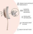 Ninabella Detangle Hair Brush for Women & Men - Does not Pull - Straightening Brushes for Straight & Curly Hair - Unique Spiral Detangling Hairbrush - Cream
