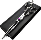 SHARONDS Hair Cutting Scissors Hairdressing Scissors Thinning Scissor Professional Barber Salon Home Shear For Men Women (7 inch flat)