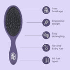 Wet Brush Original Detangler Hair Brush, Amazon Exclusive Purple - Ultra-Soft IntelliFlex Bristles - Detangling Hairbrush Glides Through Tangles For Wet, Dry & Damaged Hair - Women, & Men