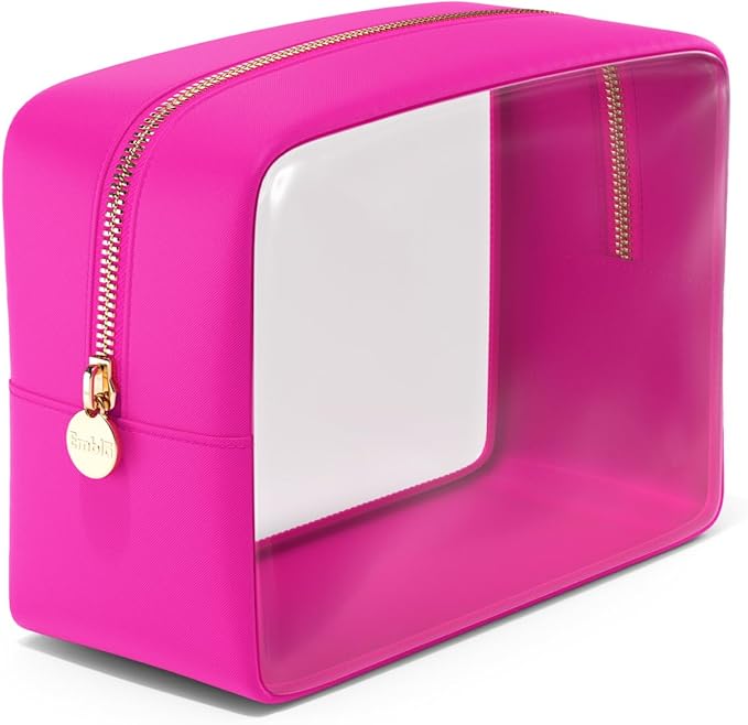 Clear Makeup Bag Zipper Pouch, Transparent Cosmetic Case Organizer, TSA by Embla