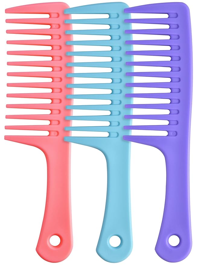 Wide Tooth comb, Large Detangling Comb for Women and Men, Durable Styling Brush for Curly, Long, Wet Hair Types - Professional Hair Care.