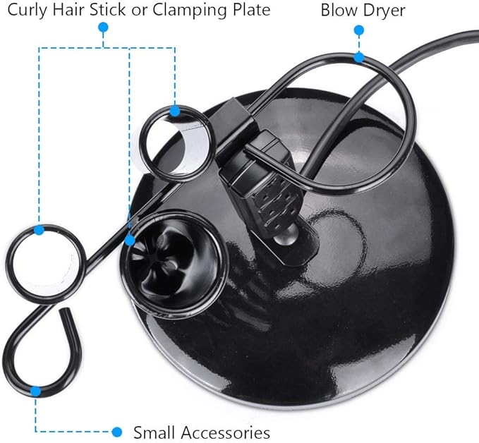 BYOOTIQUE 2 Packs Tabletop Blow Dryer & Hair Iron Holder - Salon Appliance Stand w/ 3 Outlets