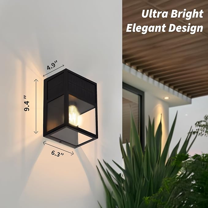 Outdoor Solar Wall Lights, High Brightness Waterproof Lanterns, Porch LED - Image 5