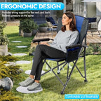 2 Pack Camping Chairs for Adults (Blue-black / Twin Pack)