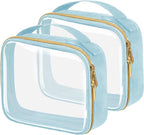 TSA Approved Travel Toiletry Bag, 2 Pack Clear Makeup Bags by FAYORORY