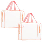 2Pcs Crystal Clear PVC Travel Toiletry Bag Kit by ROYBENS