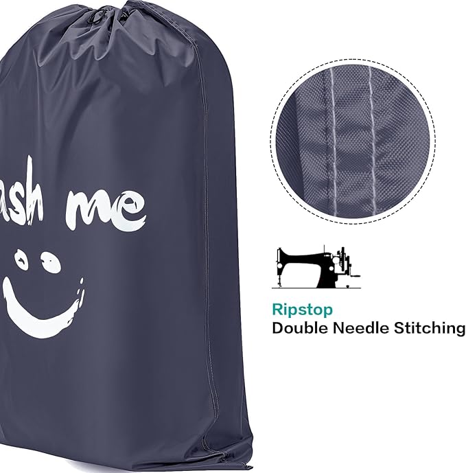HOMEST XL Wash Me Travel Laundry Bag, Dirty Clothes Organizer, Large Enough to - Image 2
