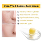 Deep Vitamin C Capsule Face Cream,Moisturizer Capsule Facial Cream,Hydrating Night Face Cream Skincare 4.9 OZ