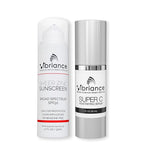 Vibriance Simple Skincare Essentials Bundle | Super C Vitamin Serum, Sheer Zinc Sunscreen SPF 50 Skin Care Set - Nourish, Protect, Illuminate