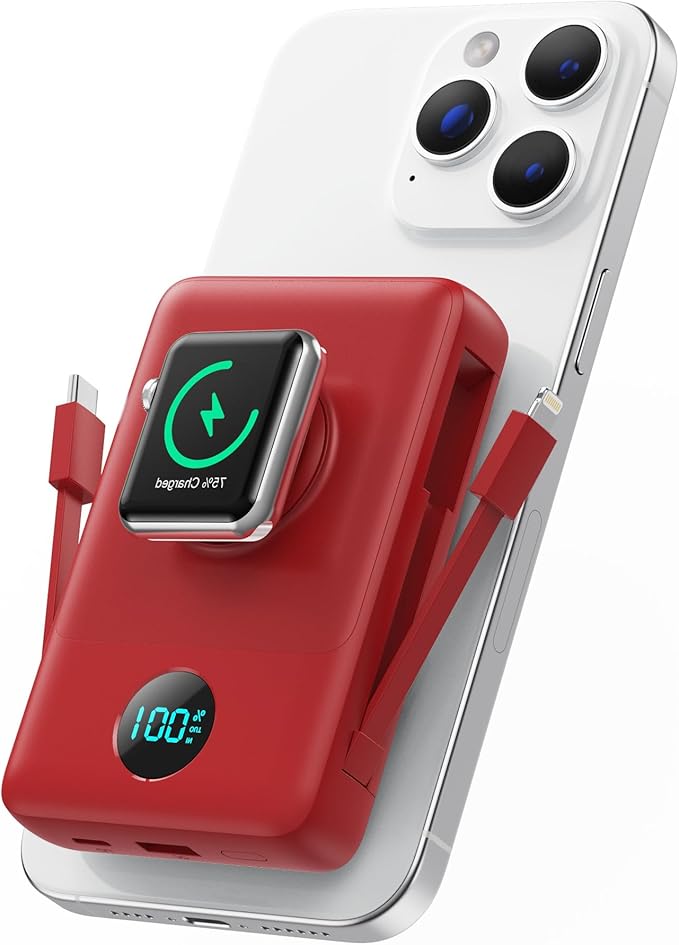 Magnetic Portable Charger for iPhone by Pxwaxpy