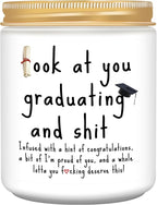Graduation Gifts, 2025 Funny Graduation Gifts for Her Him, Best Grad High School Congratulations College Masters PhD Degree Nurse - Lavender Scented Candles
