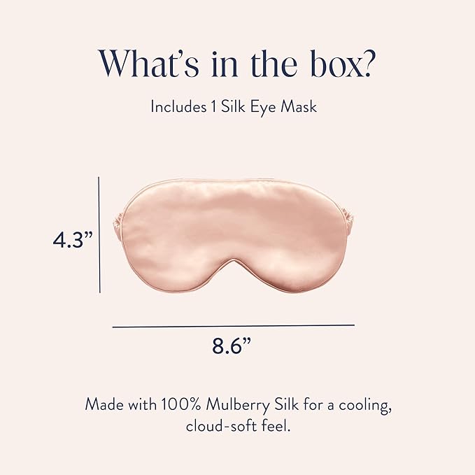 Brooklinen Silk Eye Mask for Sleeping – Blush Pink, 100% Mulberry Silk Sleep - Image 2