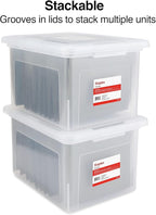 STAPLES Hanging File Folder Box, Storage Bin Organizer, Snap Lid, Letter & - Image 5