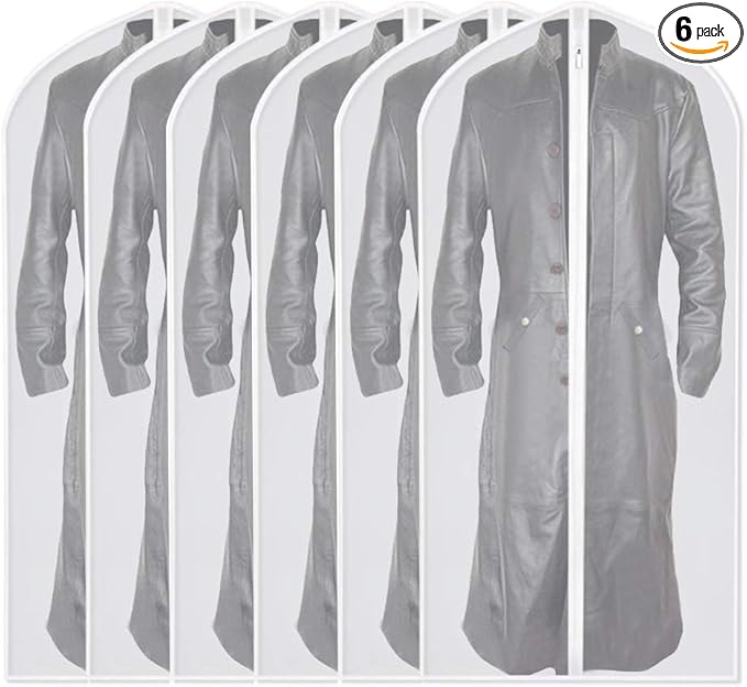 Garment Bag Covers 24''X54'' Lightweight White PEVA Breathable Bags by UOUEHRA