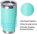 DOMICARE 20oz Tumbler with Lid Stainless Steel Tumblers Bulk, Double Wall - Image 2