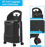 TABU 20" Ride-on Luggage with Seat，Front Opening Carry-On Hardshell Ride On - Image 5