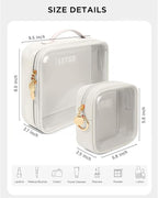 Travel Toiletry Bag, 2 Pack Clear Makeup Bags - Image 2