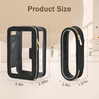 Travel Clear Makeup Bag with Makeup Brush Bag, Leather Makeup Case Toiletry Bag - Image 5