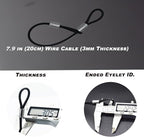 15 pcs 7.9 inch 3mm Thickness Galvanized Steel Wire Cable - Image 2