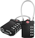 ZHEGE TSA Approved Locks for Luggage, Cable Locks by ZHEGE