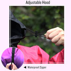 SaphiRose Rain Poncho Jacket Coat Hooded - Image 3