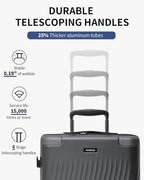 ECOHUB Hardside Expandable Carry On Luggage, Recycled PC 24" Rolling Luggage - Image 5